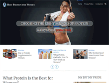 Tablet Screenshot of bestproteinwomen.com